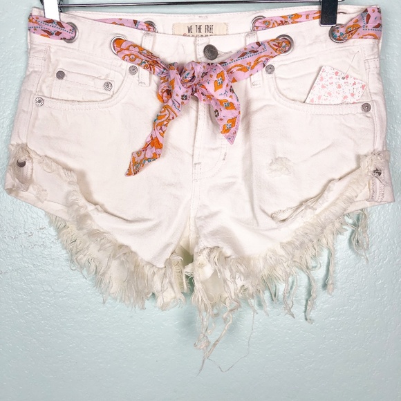 jean shorts with tie belt